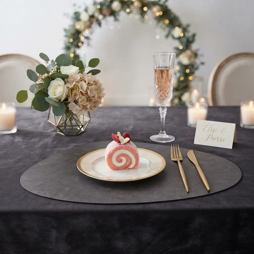Set de Table en Cuir Elégant Minimaliste