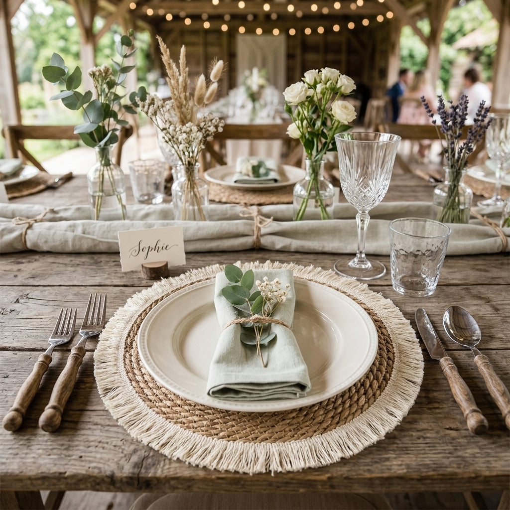 Set de Table en Paille Style Bohème