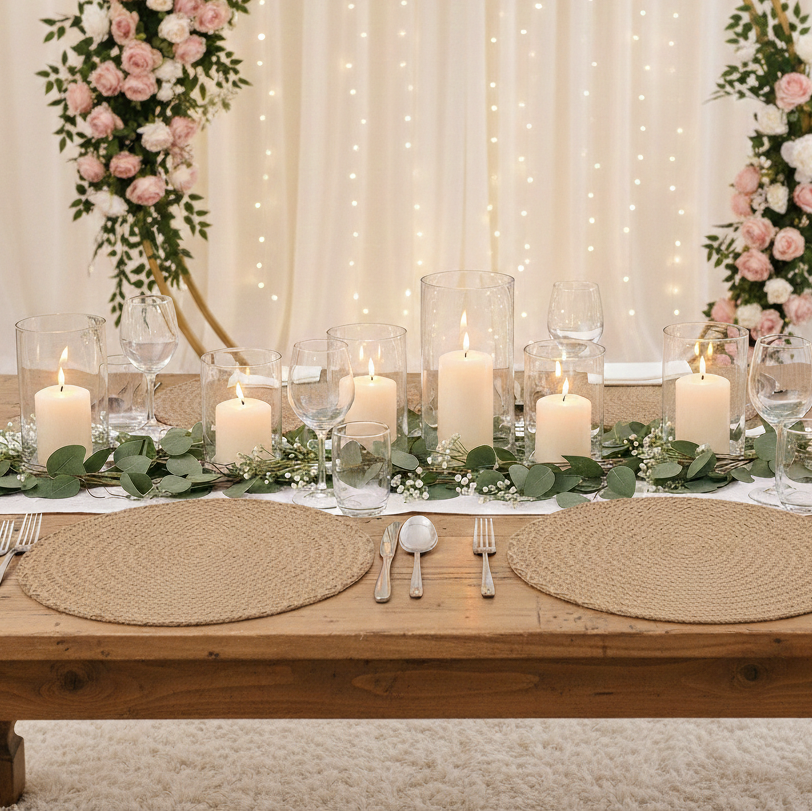 Set de Tale Mariage Rond en Jute 