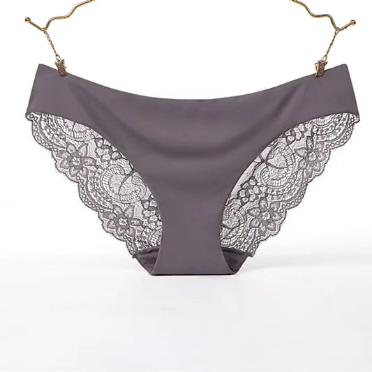 Sous-Vêtement Femme Personnalisé en Dentelles Gris