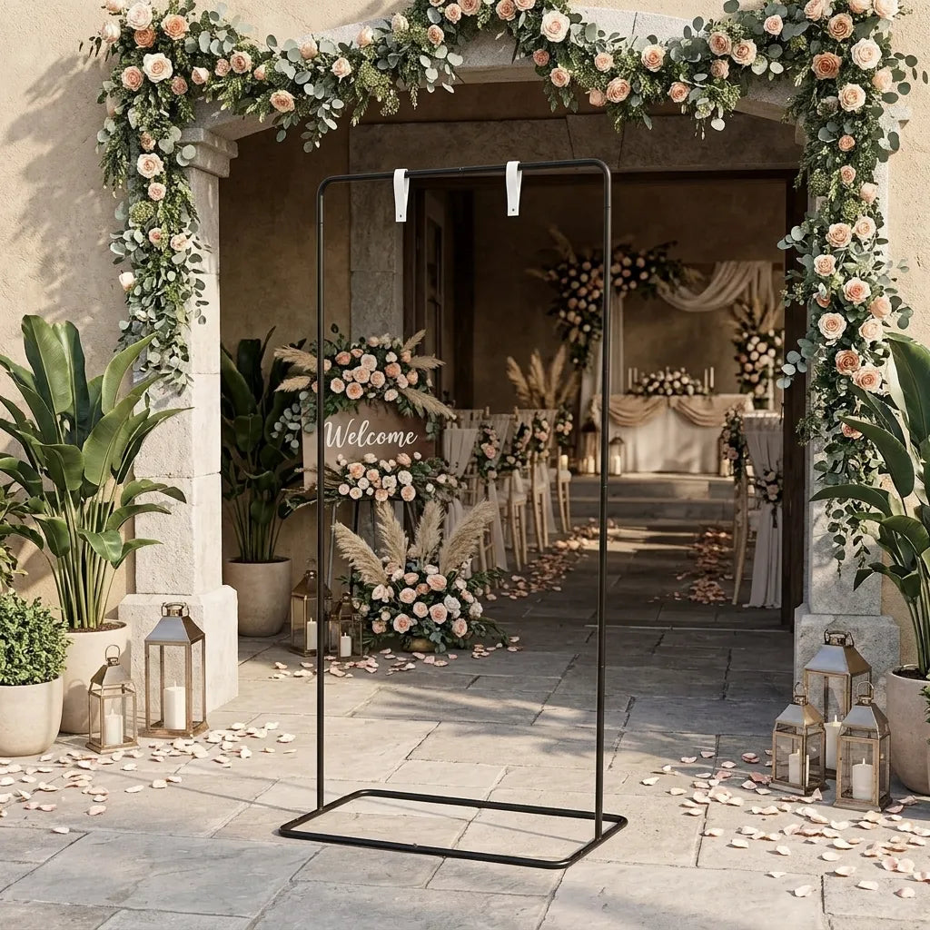 Support Affichage Noir pour Mariage Epuré