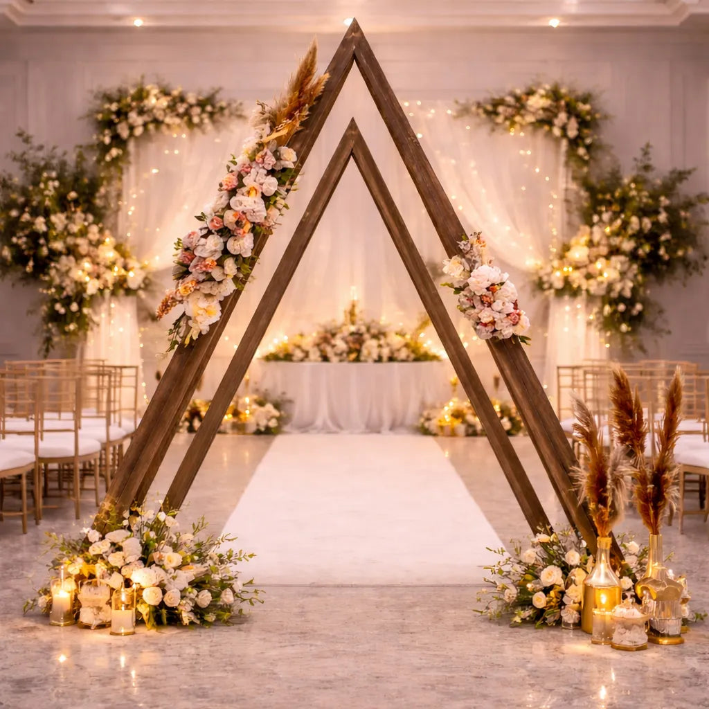 Support Arc Mariage Triangulaire en Bois