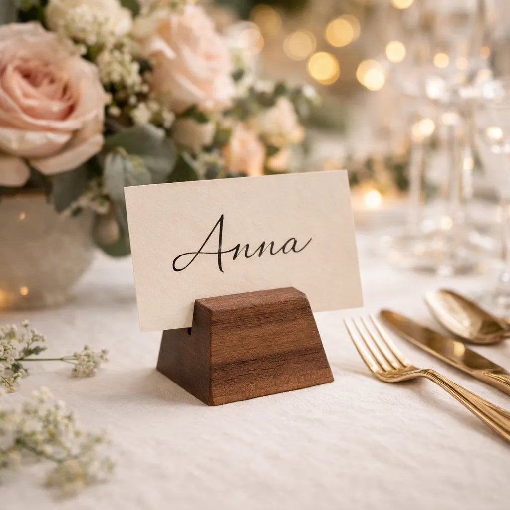 Support Carte Place Design en Bois