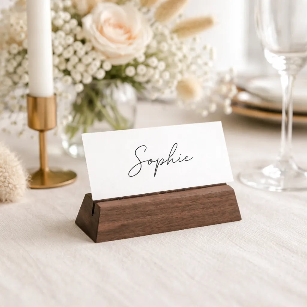 Support Carte Place en Bois