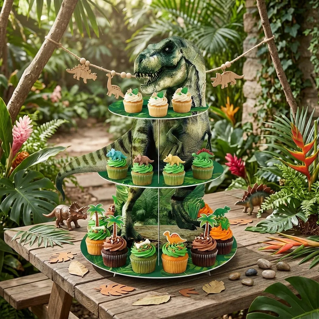 Support Cupcake Dinosaure Minimaliste