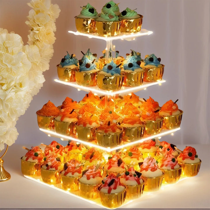 Support à Cupcake à LED en Acrylique 