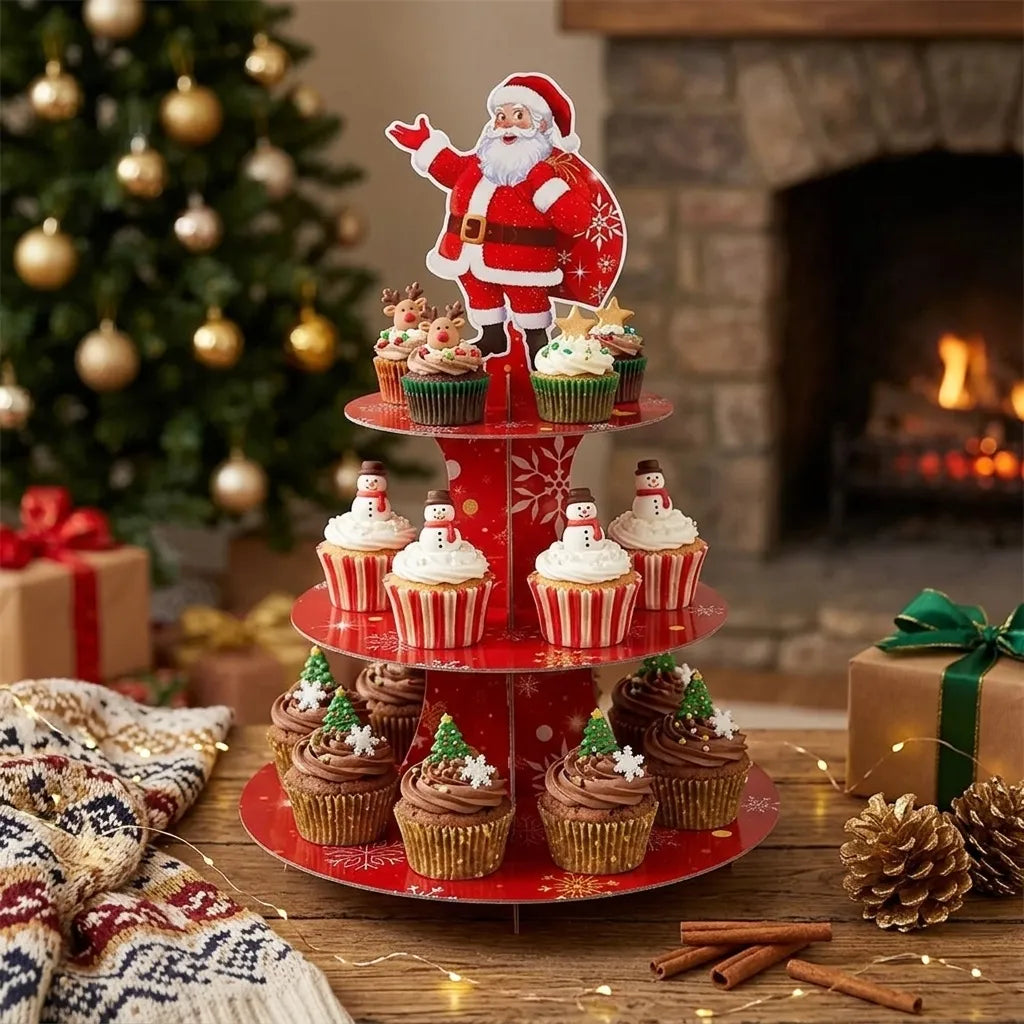 Support à Cupcake Père Noël Festif