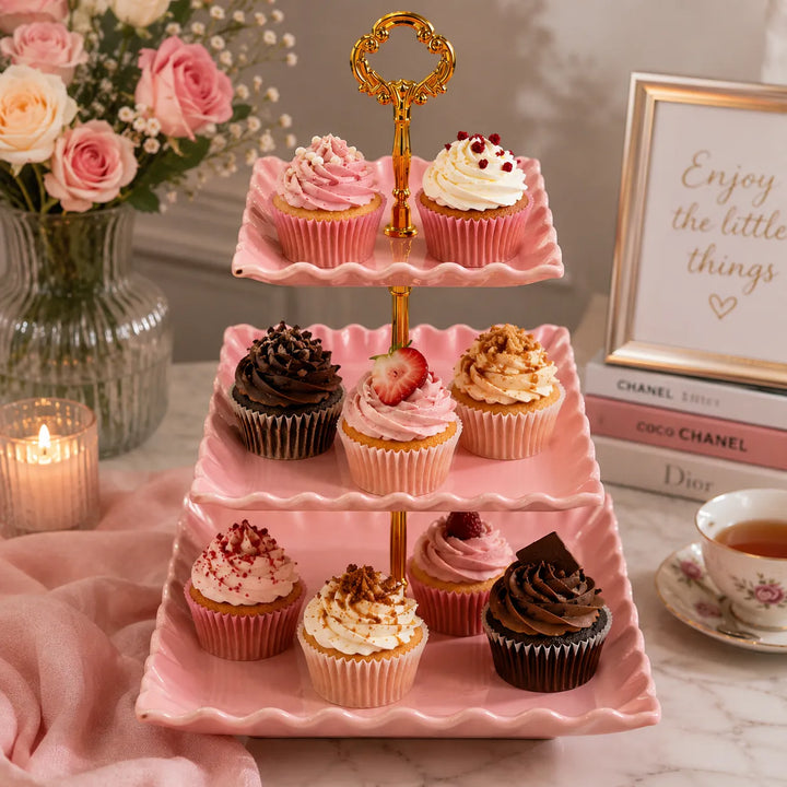 Support à Cupcakes Carré en Plastique