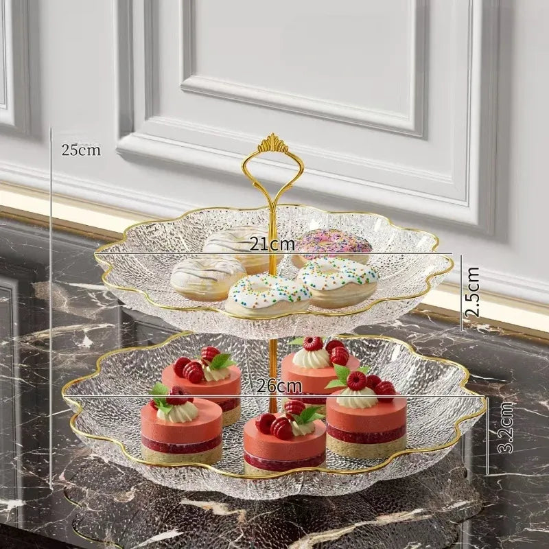 Support Cupcakes Lotus en Plastique Sophistiqué