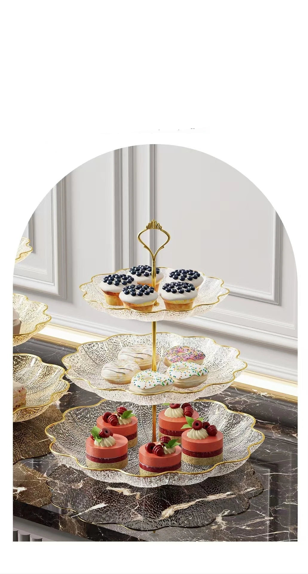 Support Cupcakes Lotus en Plastique Stylé