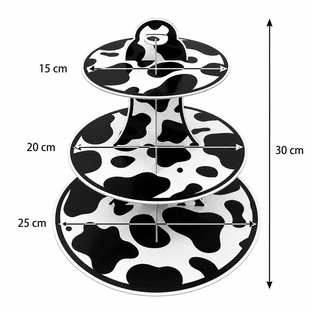 Support à Cupcakes Motif Vache Minimaliste