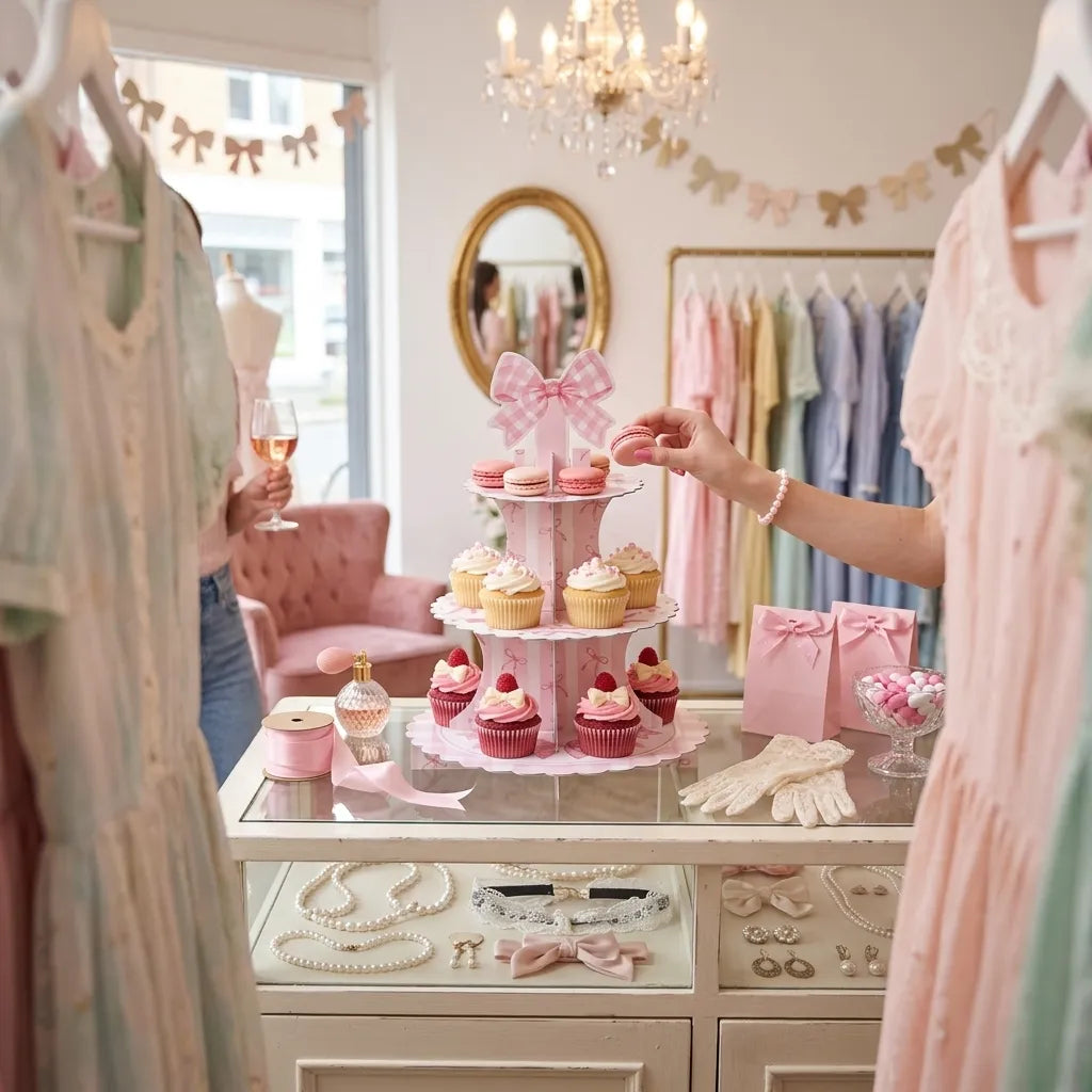 Support à Cupcakes à Nœuds Coquine
