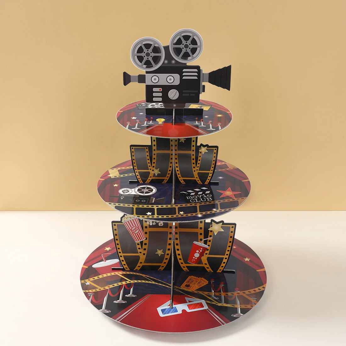 Support à Cupcakes Thème Cinéma amusant