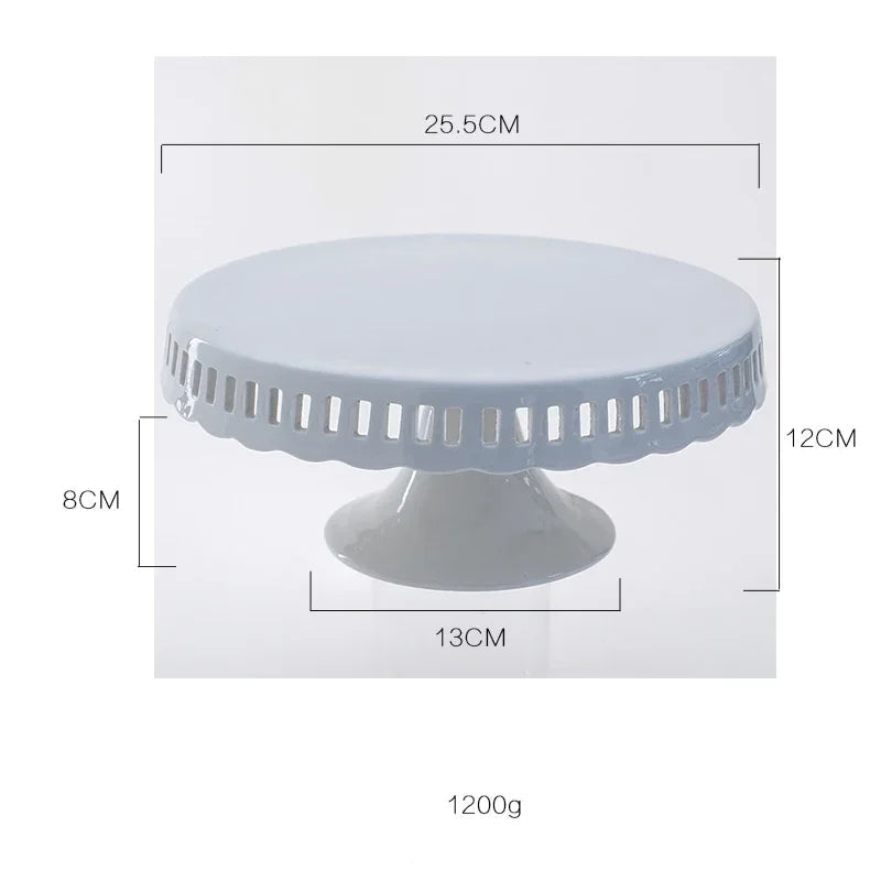 Support à Gâteau En Céramique Blanc moderne