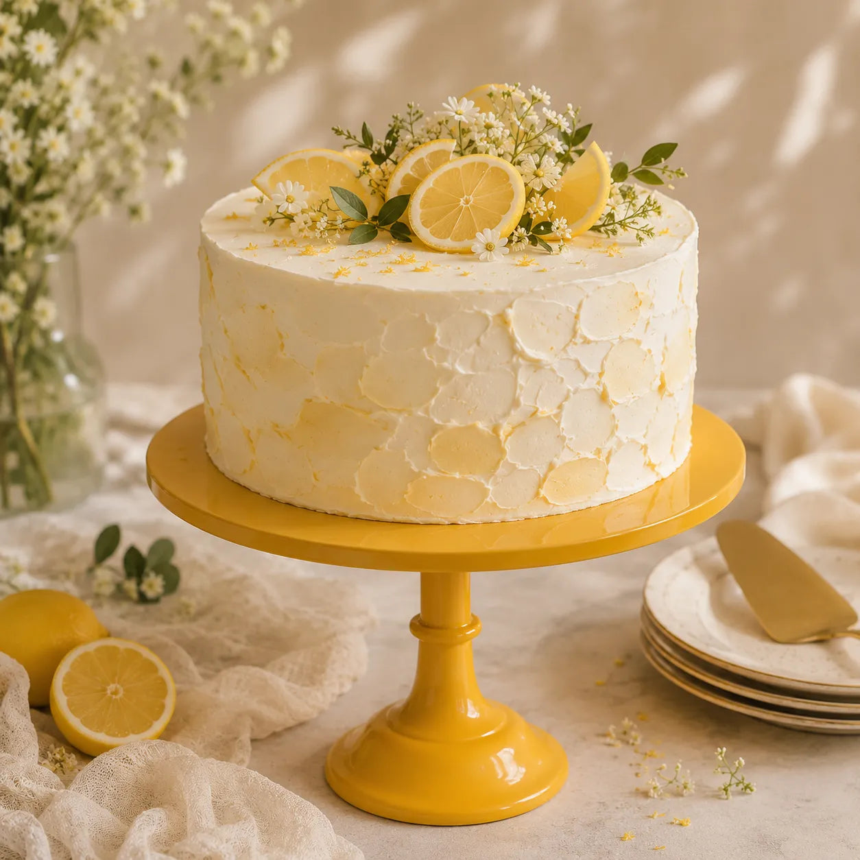 Support à Gâteau Jaune