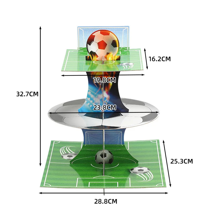 Support Pour Cupcakes Football amusant