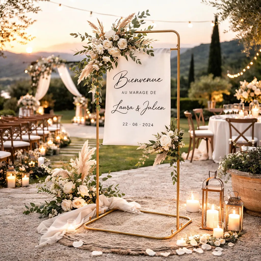 Support de Panneau Mariage Moderne