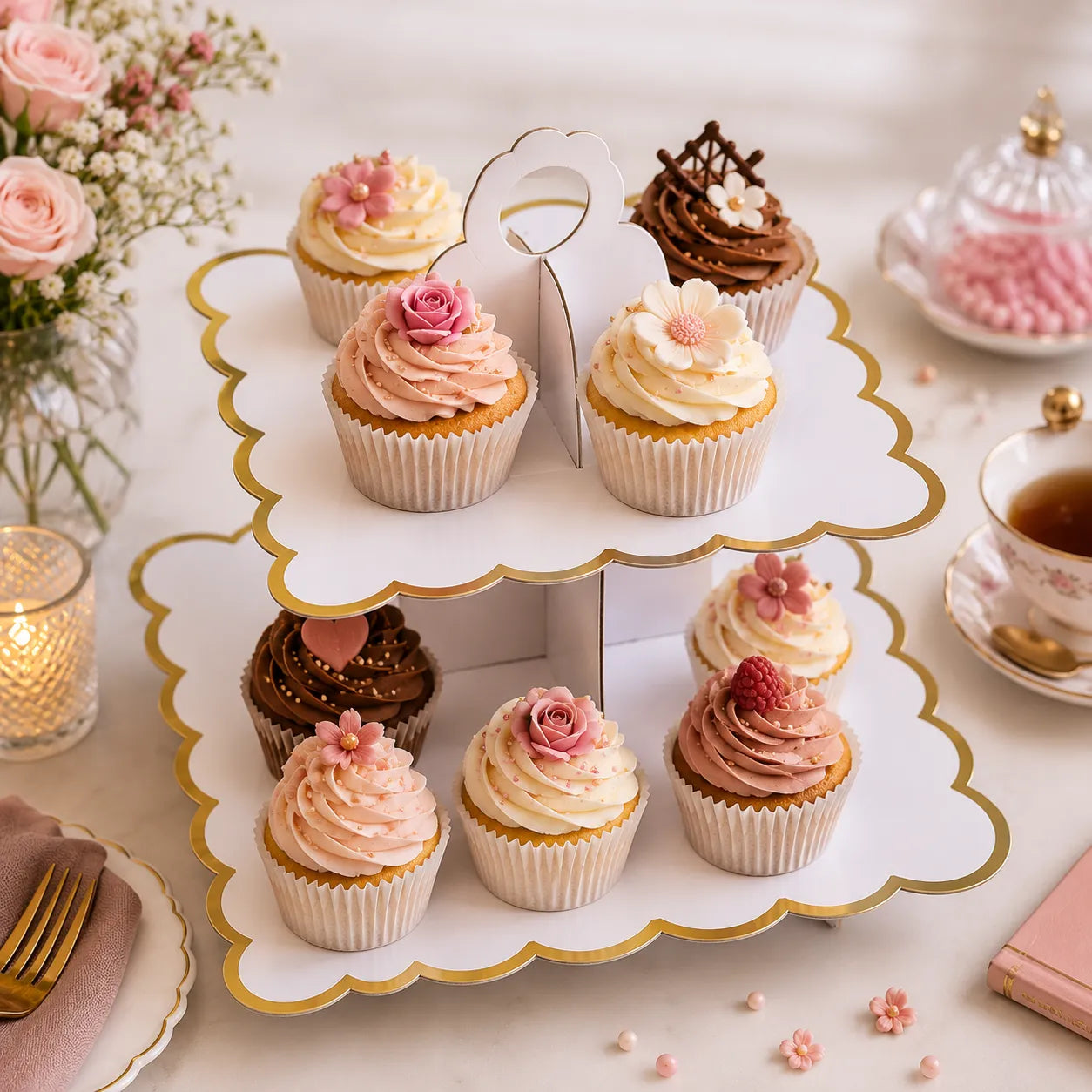 Support en Carton pour Cupcakes attrayant