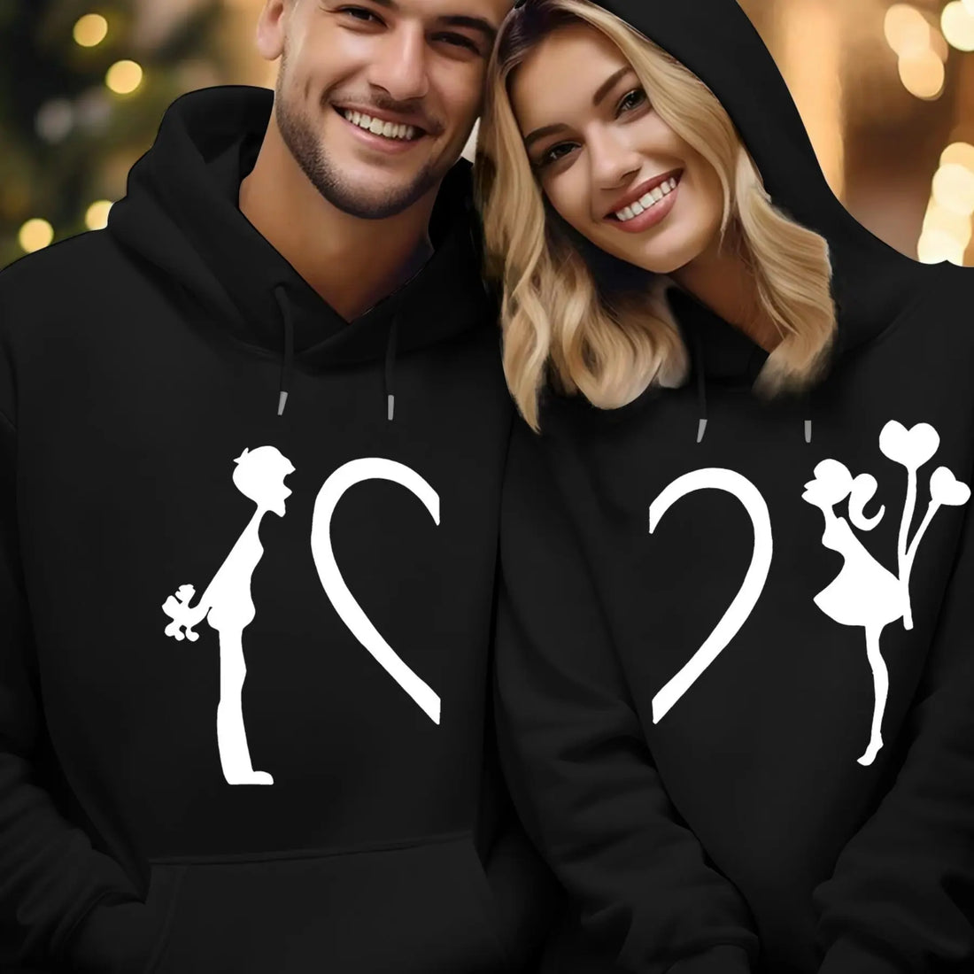 Sweat à Capuche Saint-Valentin pour Couple