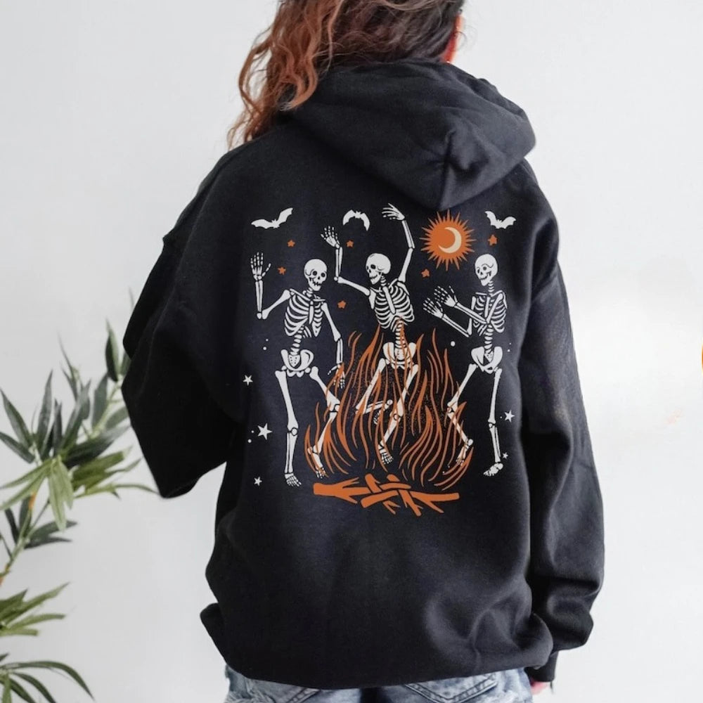 Sweat à Capuche Squelettes Halloween