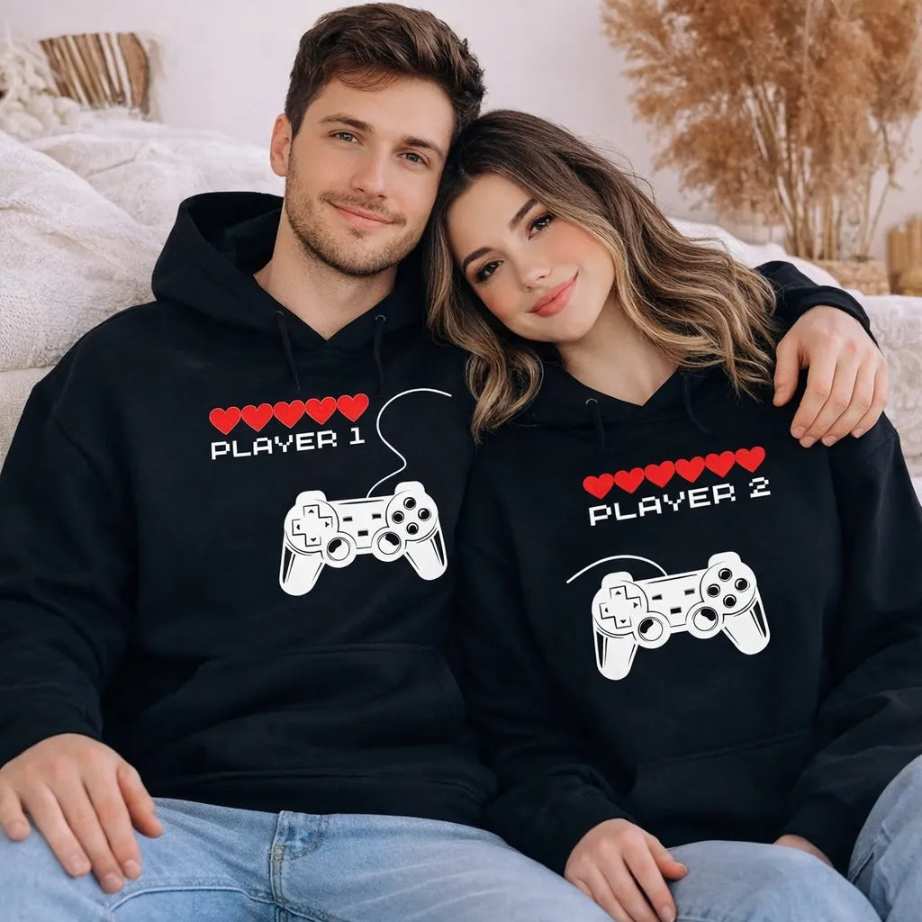 Sweat Couple Gamer Saint-Valentin