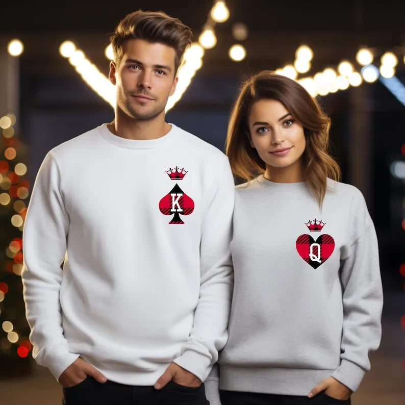 Sweat Roi et Reine Saint-Valentin