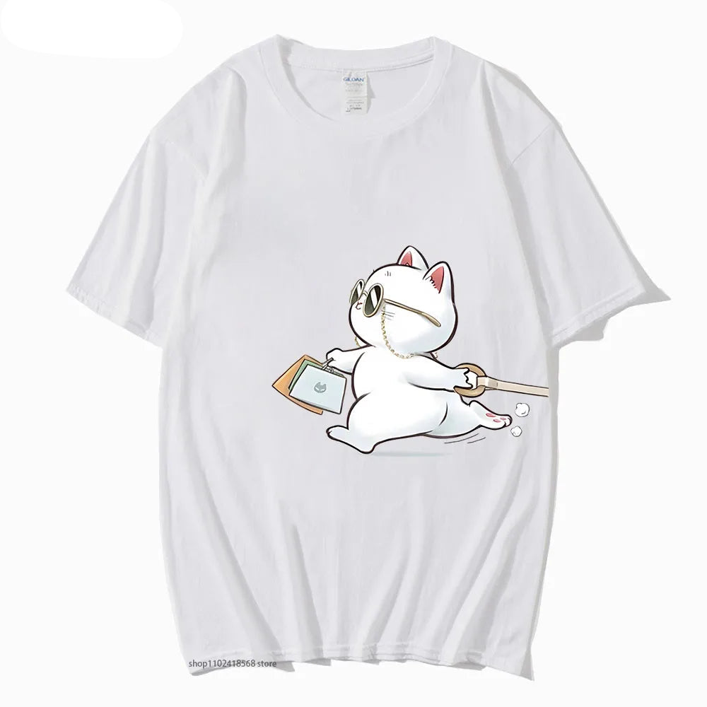 T-shirt Couple Kawaii Blanc Femme