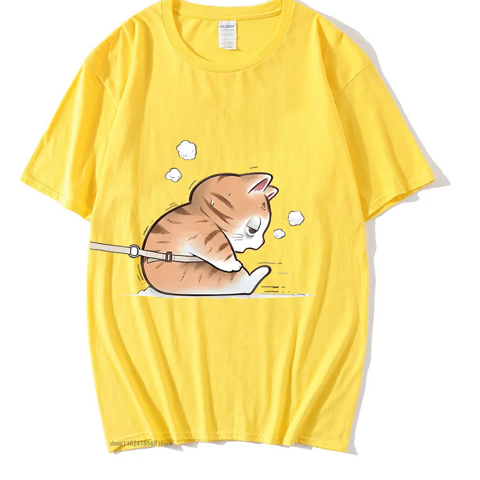 T-shirt Couple Kawaii Jaune Homme