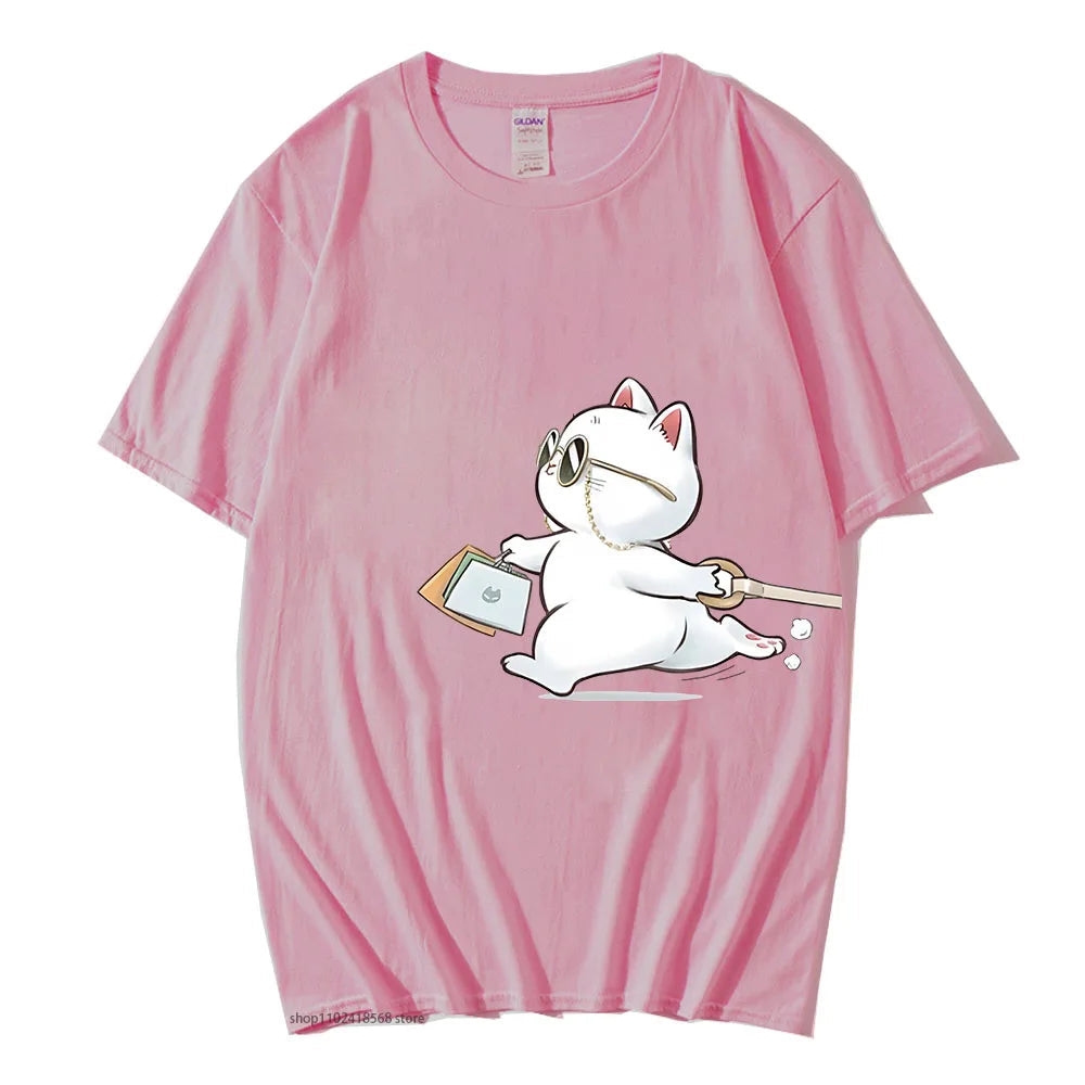 T-shirt Couple Kawaii Rose Femme