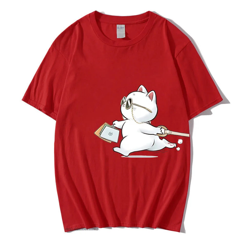 T-shirt Couple Kawaii Rouge Femme
