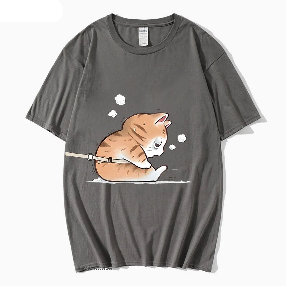 T-shirt Couple Kawaii gris Foncé Homme Mignon