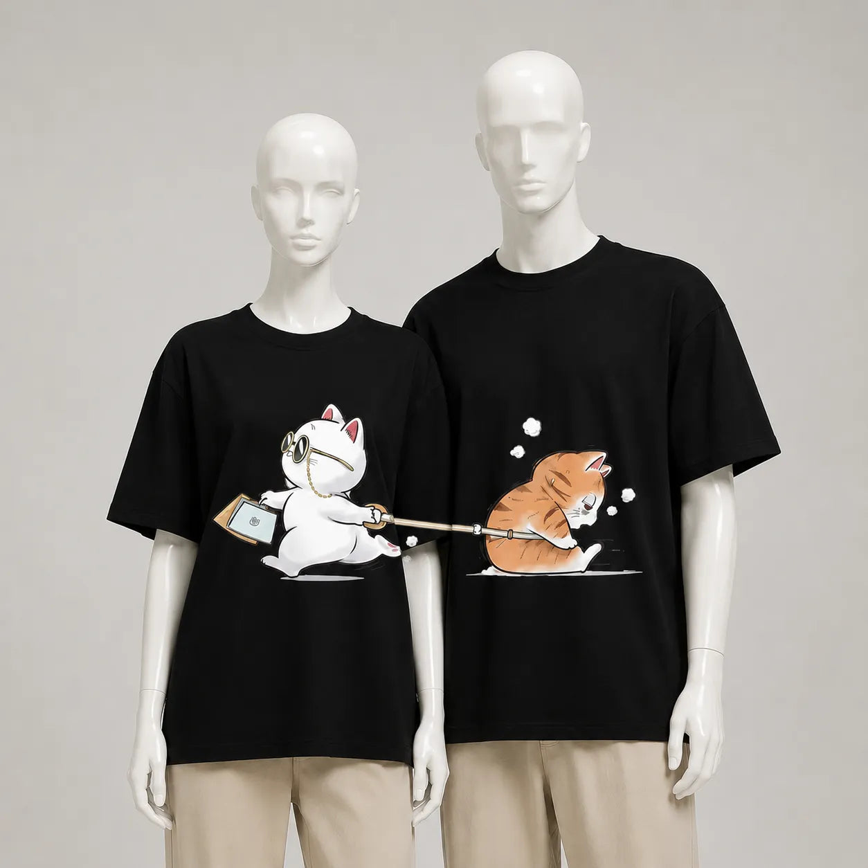 T-shirt Couple Kawaii mignon