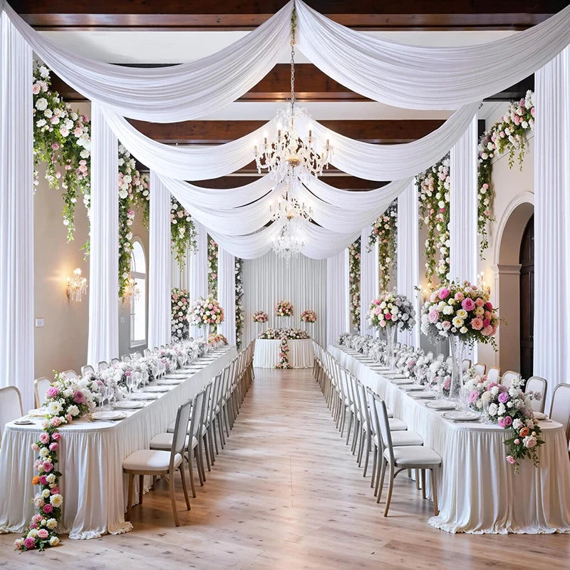 Tenture Mariage Blanc Double Couche