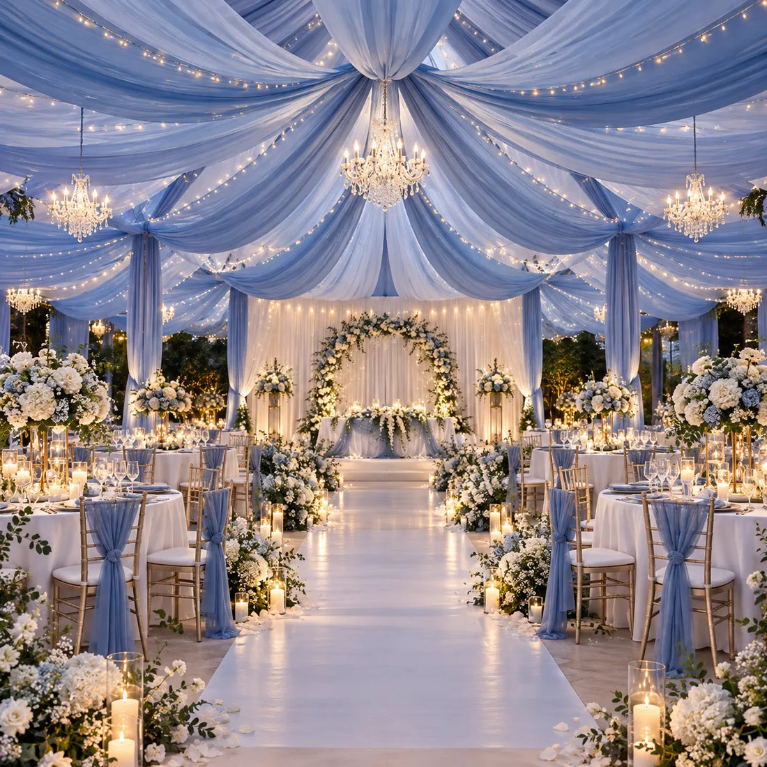 Tenture Mariage Mousseline raffiné