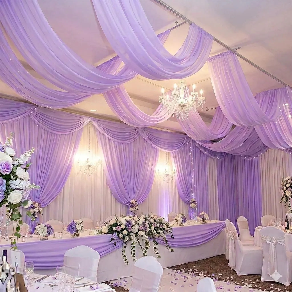 Tenture Mariage Violette Elégant