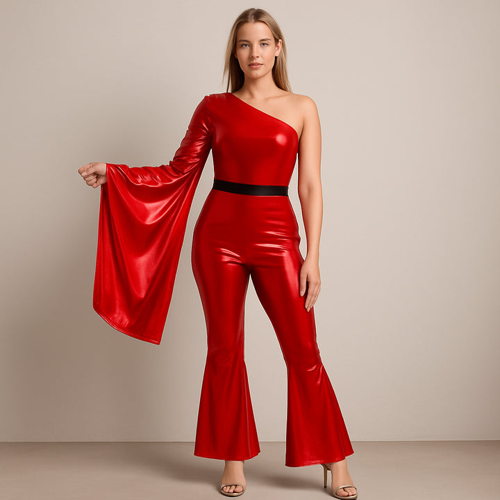 Tenue Disco Rétro Femme Rouge