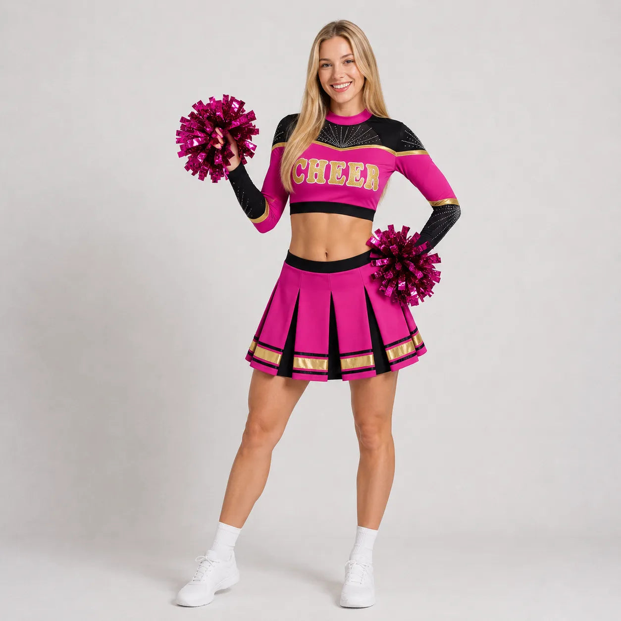 Tenue Pompom Girl Rose Stylée Cool