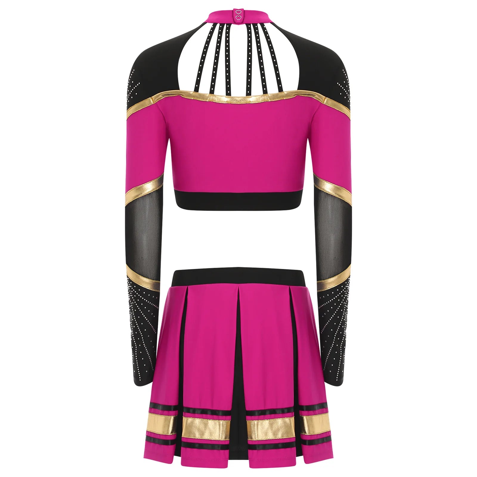 Tenue Pompom Girl Rose Stylée Costume