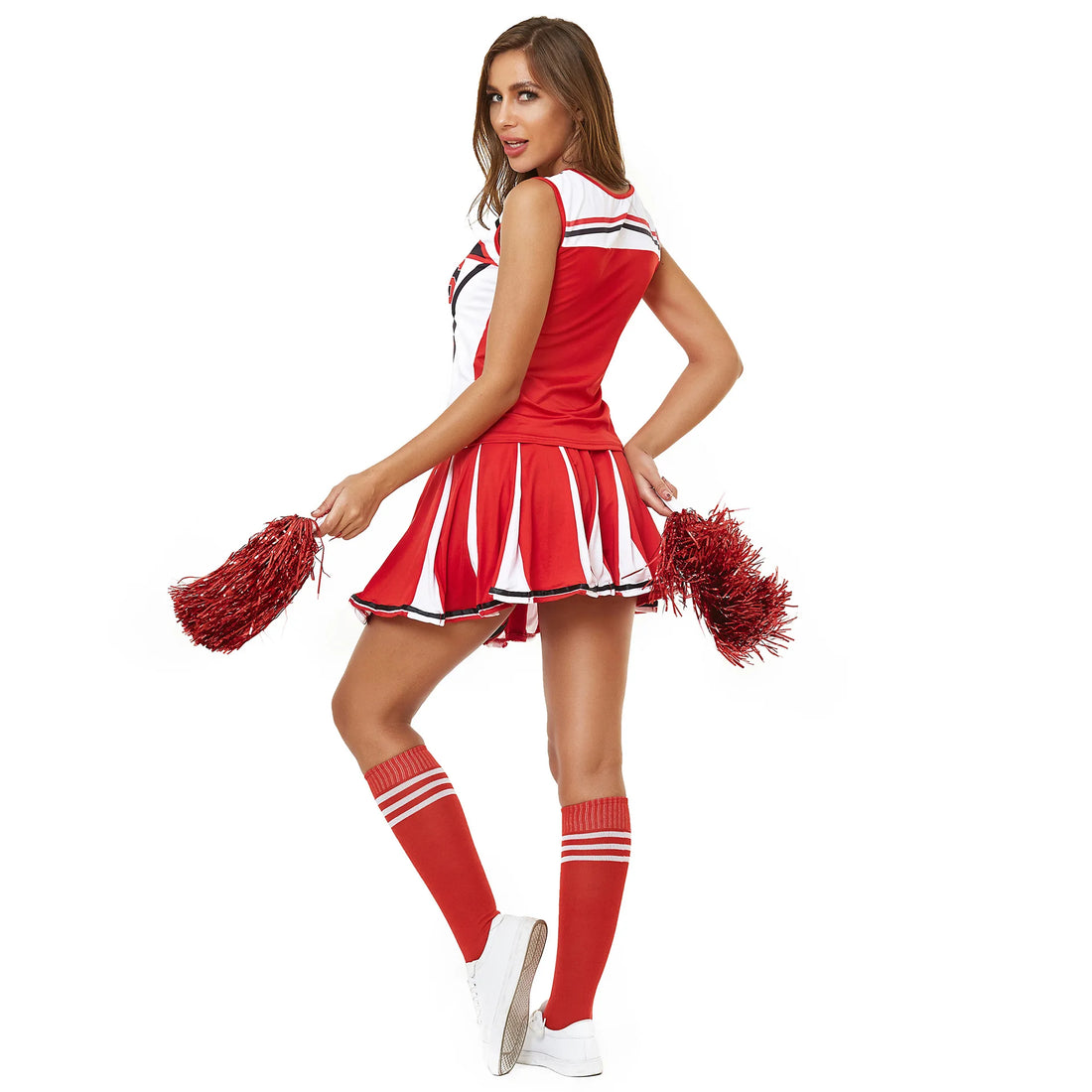 Tenue Pompom Girl Rouge de qualité