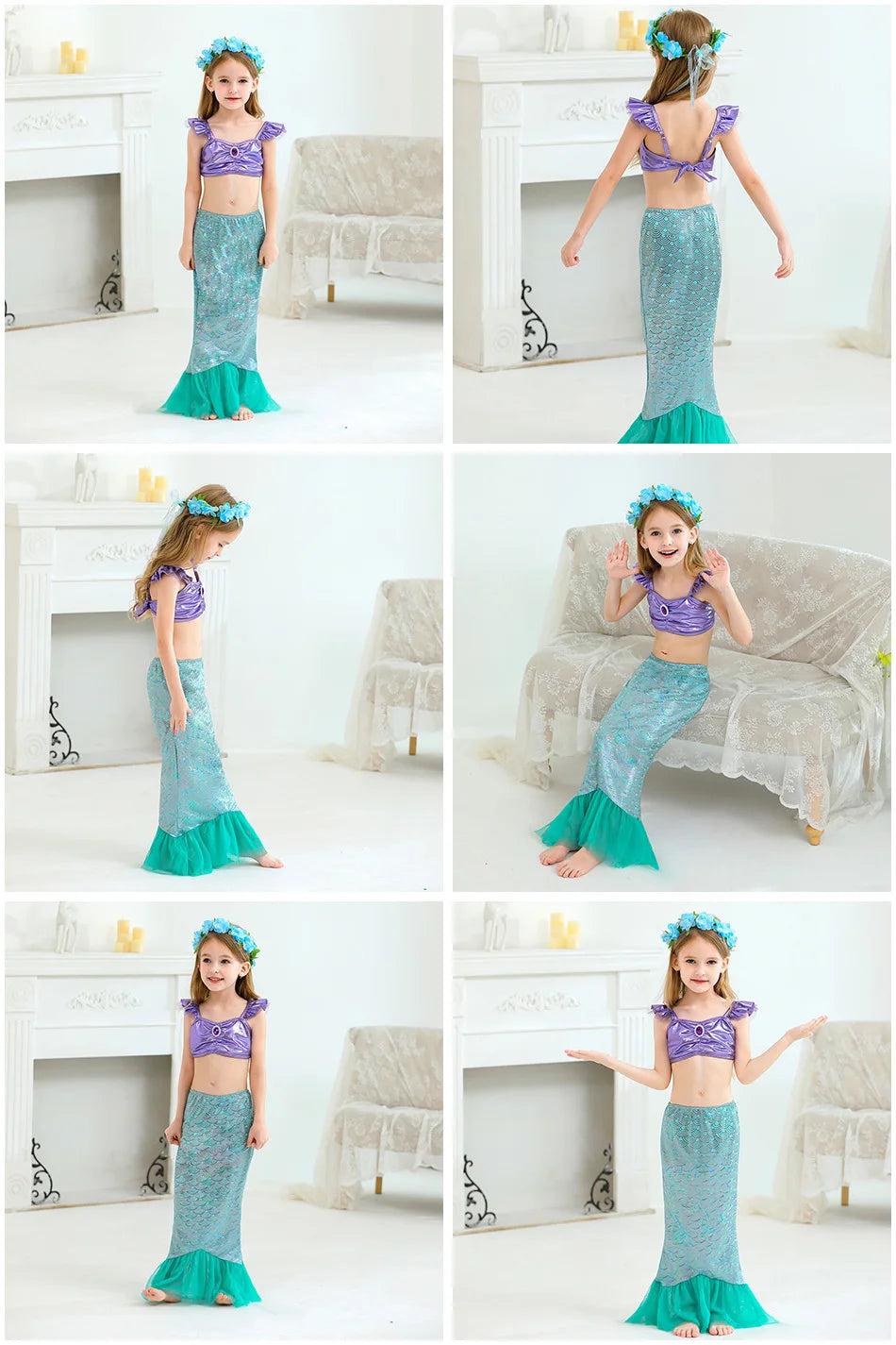 Tenue Sirène Fille 2 Pièces tendance