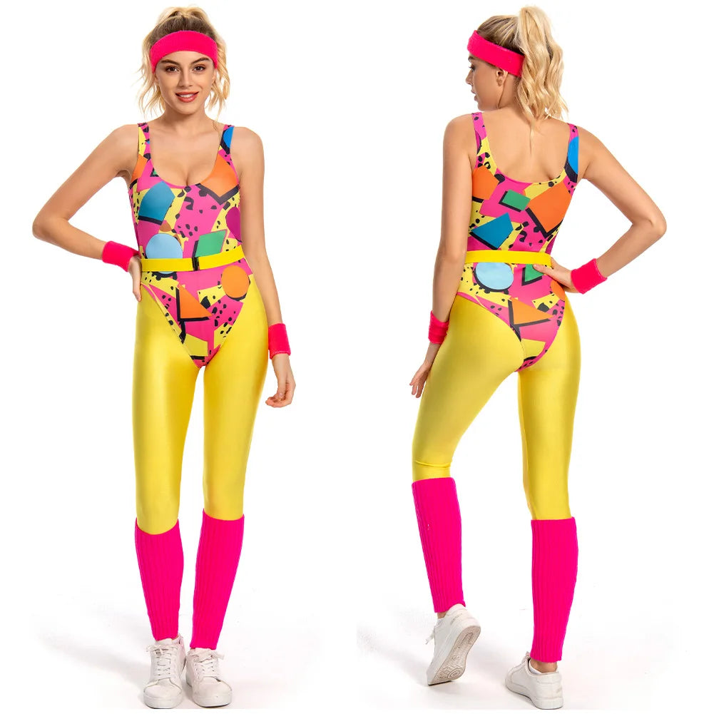 Tenue de Sport Année 80 Colorée