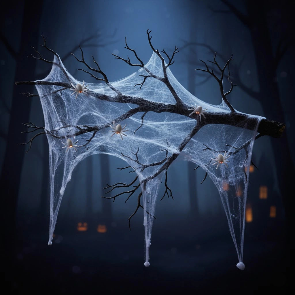 Toile D’araignée Halloween Blanche