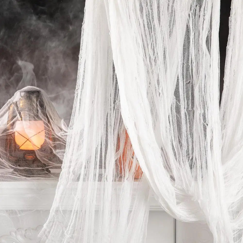 Toile d’Araignée Blanche en Tissu de Gaze