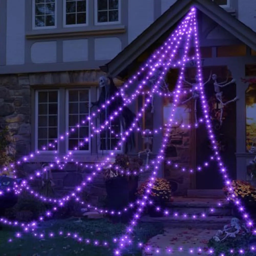 Toile d’Araignée Géante LED Violet