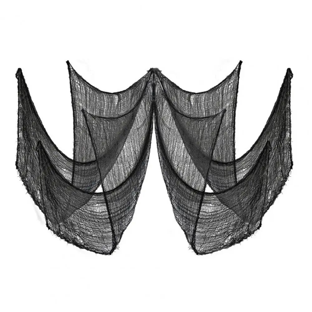 Toile d’Araignée Noire en Tissu de Gaze