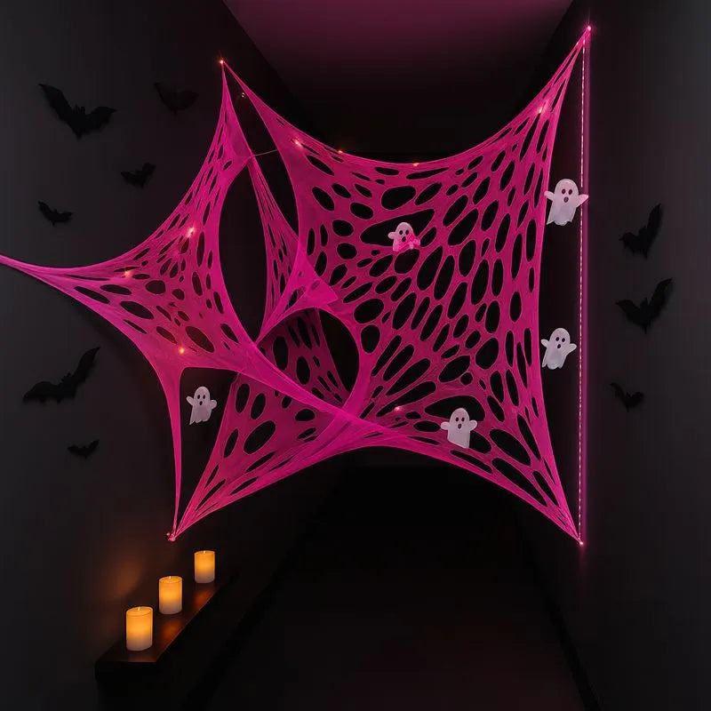 Toile d’Araignée Rose Géante