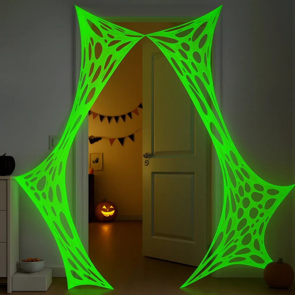 Toile d’araignée Vert Fluo Design