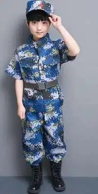 Uniforme Militaire Bleu à Manches Courtes Design