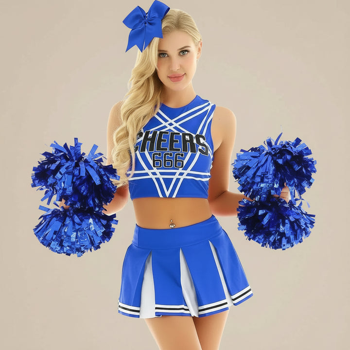 Uniforme Pompom Girl Bleu Accessoirisé