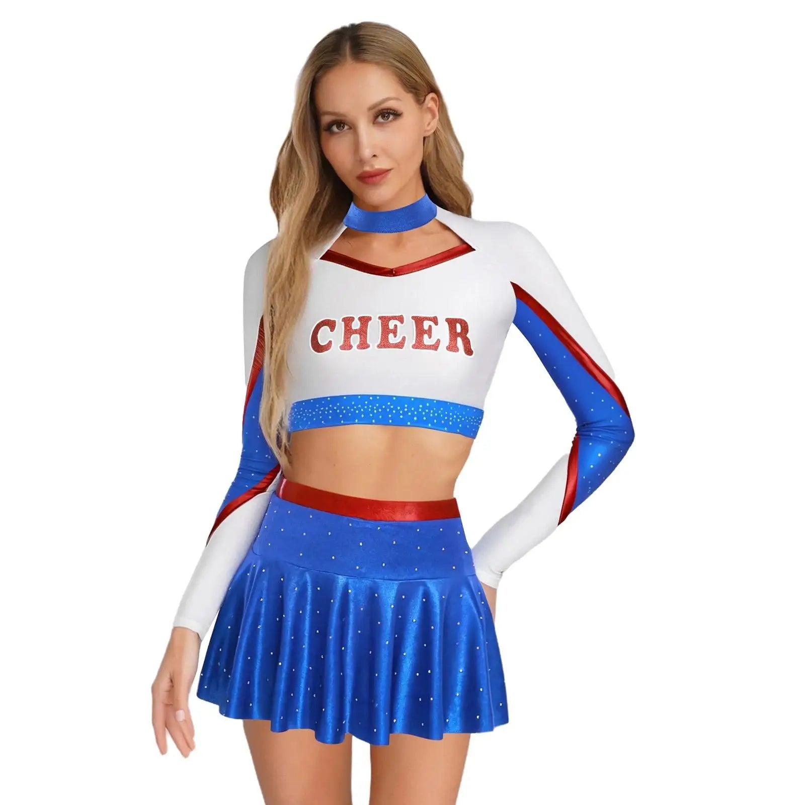 Uniforme Pompom Girl Bleu Original Beau